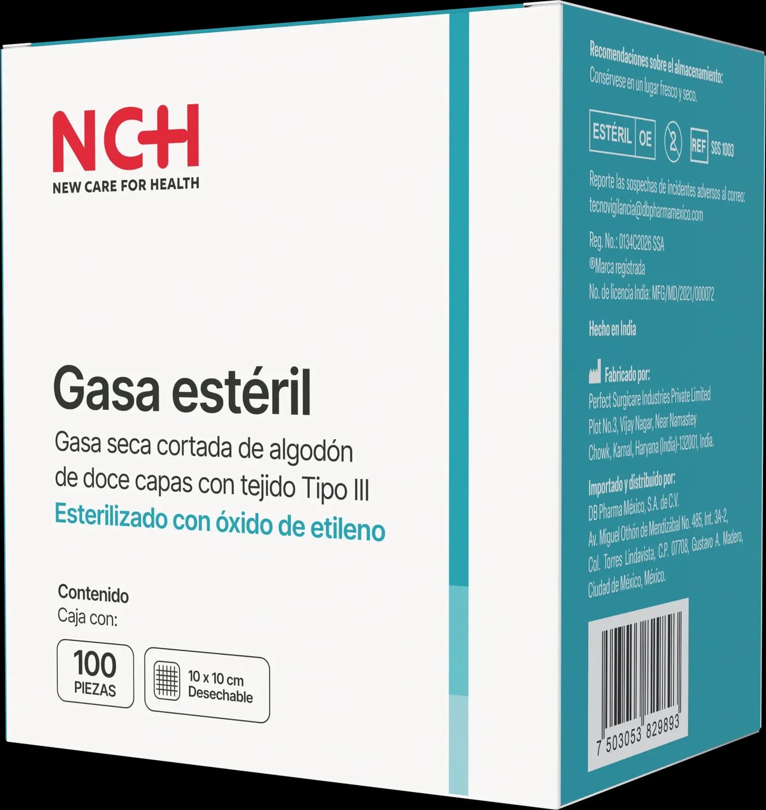 Empaque de Gasas estériles NCH